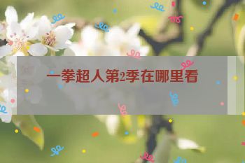 一拳超人第2季在哪里看