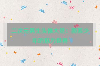 二次元男生头像大赏：萌系少年的魅力世界