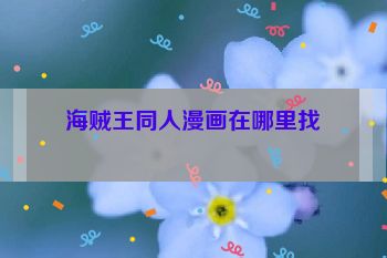 海贼王同人漫画在哪里找